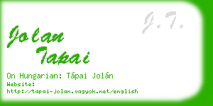 jolan tapai business card