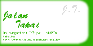 jolan tapai business card